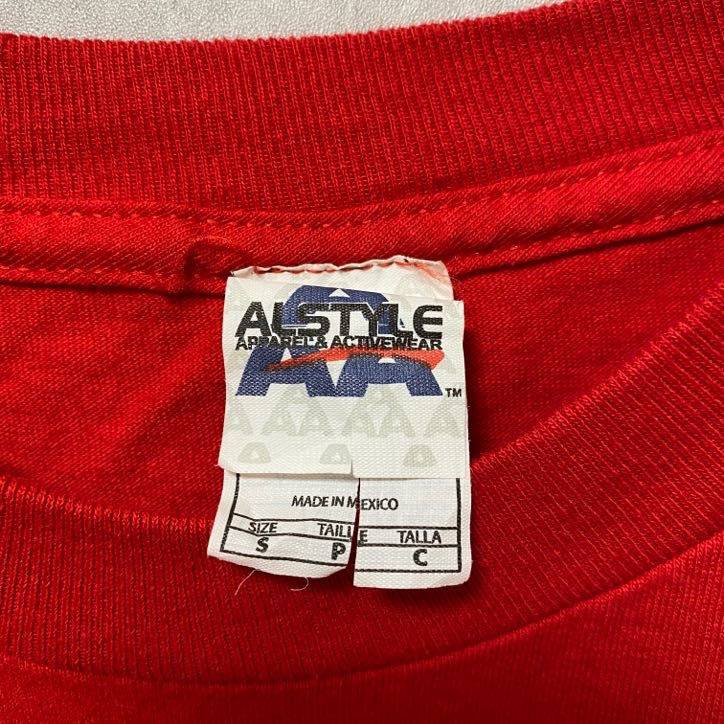 NFL NFC　優勝記念　49ers　半袖プリントTシャツ　赤　レッド　アメフト　レトロデザイン　クルーネック　Sサイズ　古着