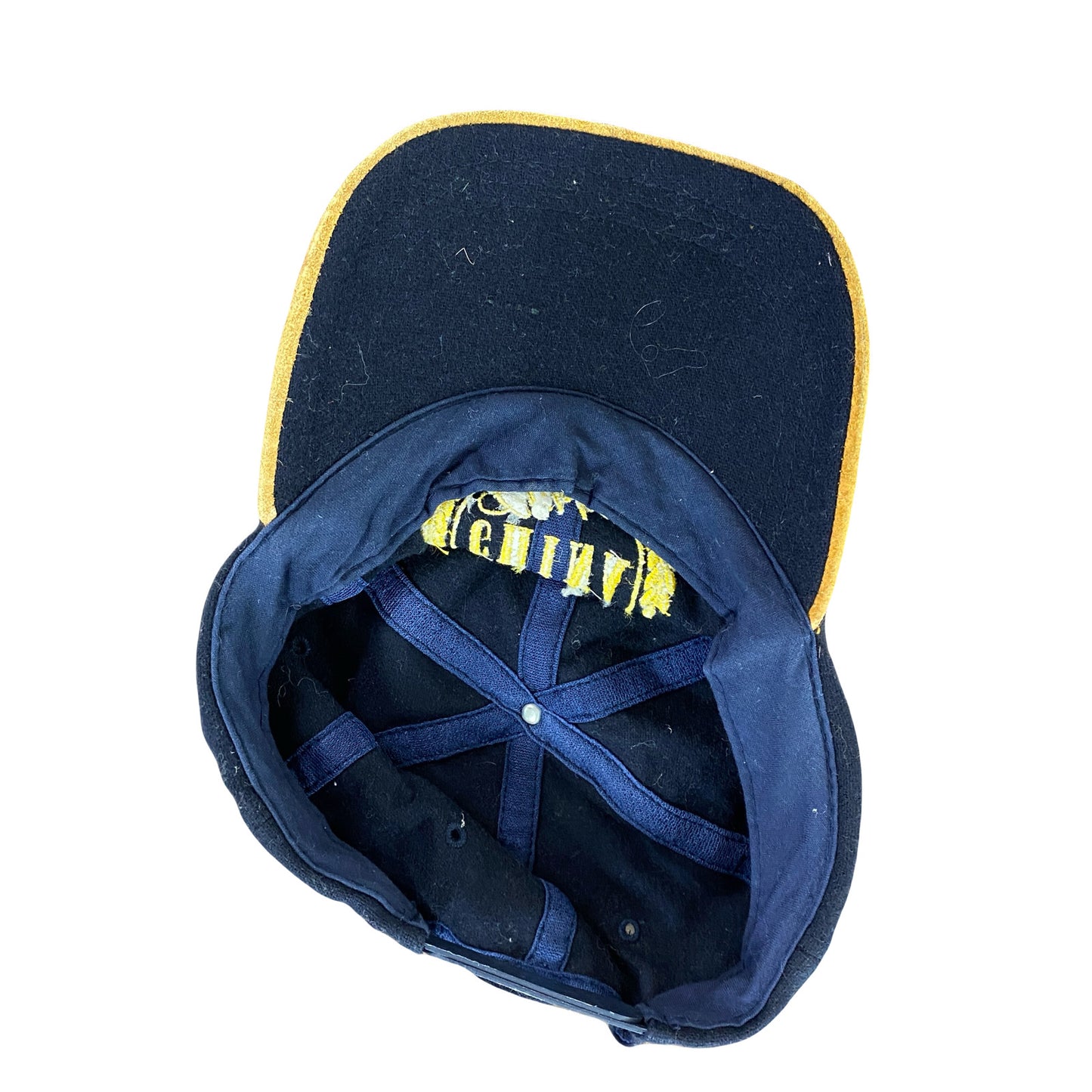 ～00s　6パネルキャップ　ベースボールキャップ　ヴィンテージ　紺　ネイビー　ベージュ