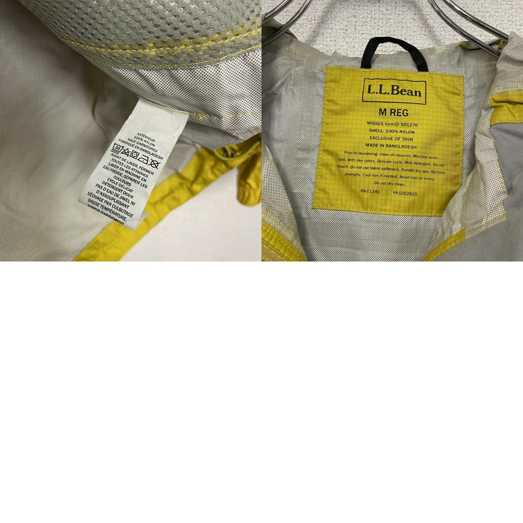 L.L.Bean　エルエルビーン　マウンテンパーカー　リップストップ　黄色　イエロー　Mサイズ　古着