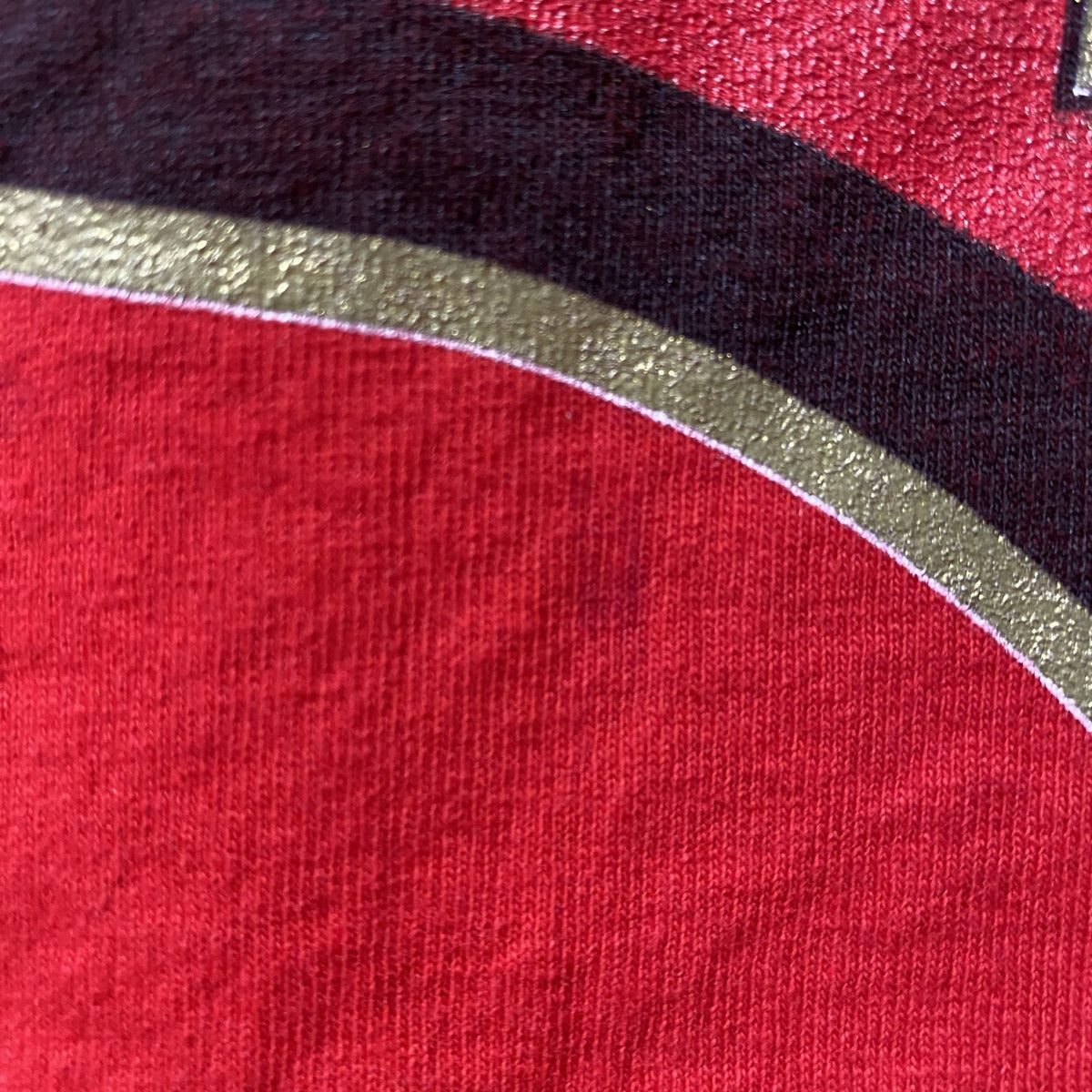 NFL NFC　優勝記念　49ers　半袖プリントTシャツ　赤　レッド　アメフト　レトロデザイン　クルーネック　Sサイズ　古着