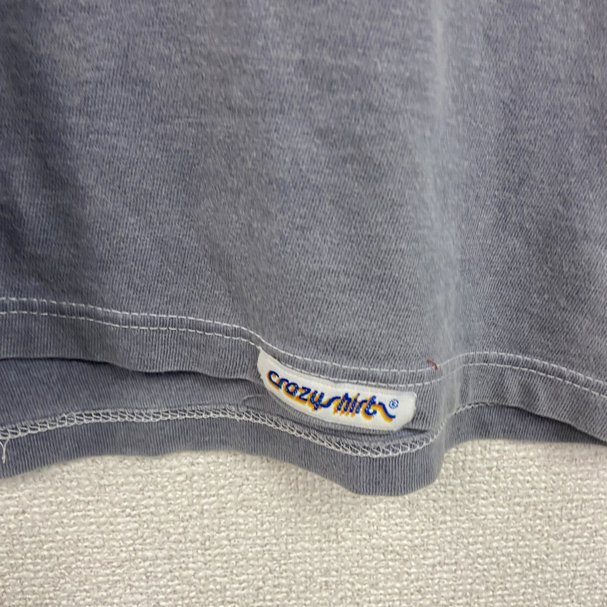 80s～　Crazy Shirts　半袖プリントTシャツ　シングルステッチ　スーベニア　ヴィンテージ　灰色　グレー　Mサイズ　古着