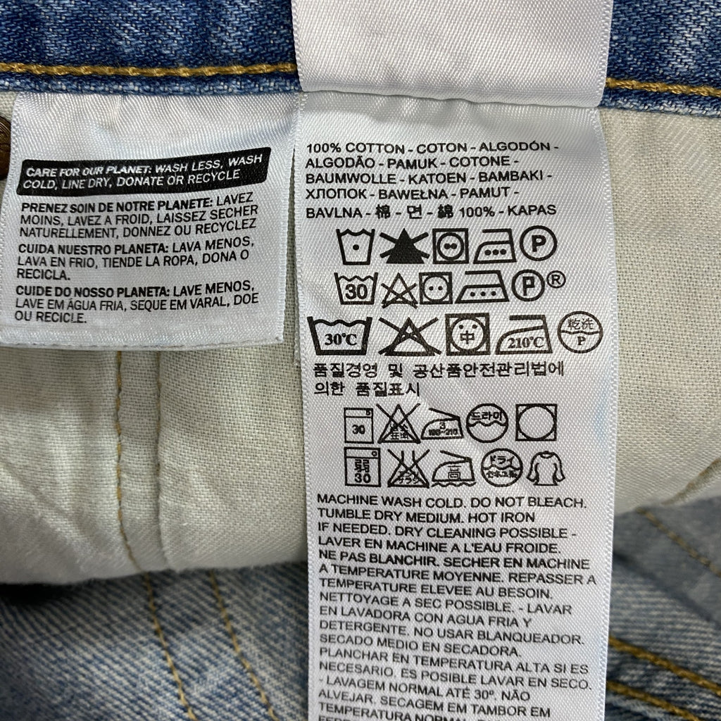 Levi's　リーバイス　501　デニムハーフパンツ/ジーンズ　ボタンフライ　インディゴ　W34サイズ　古着