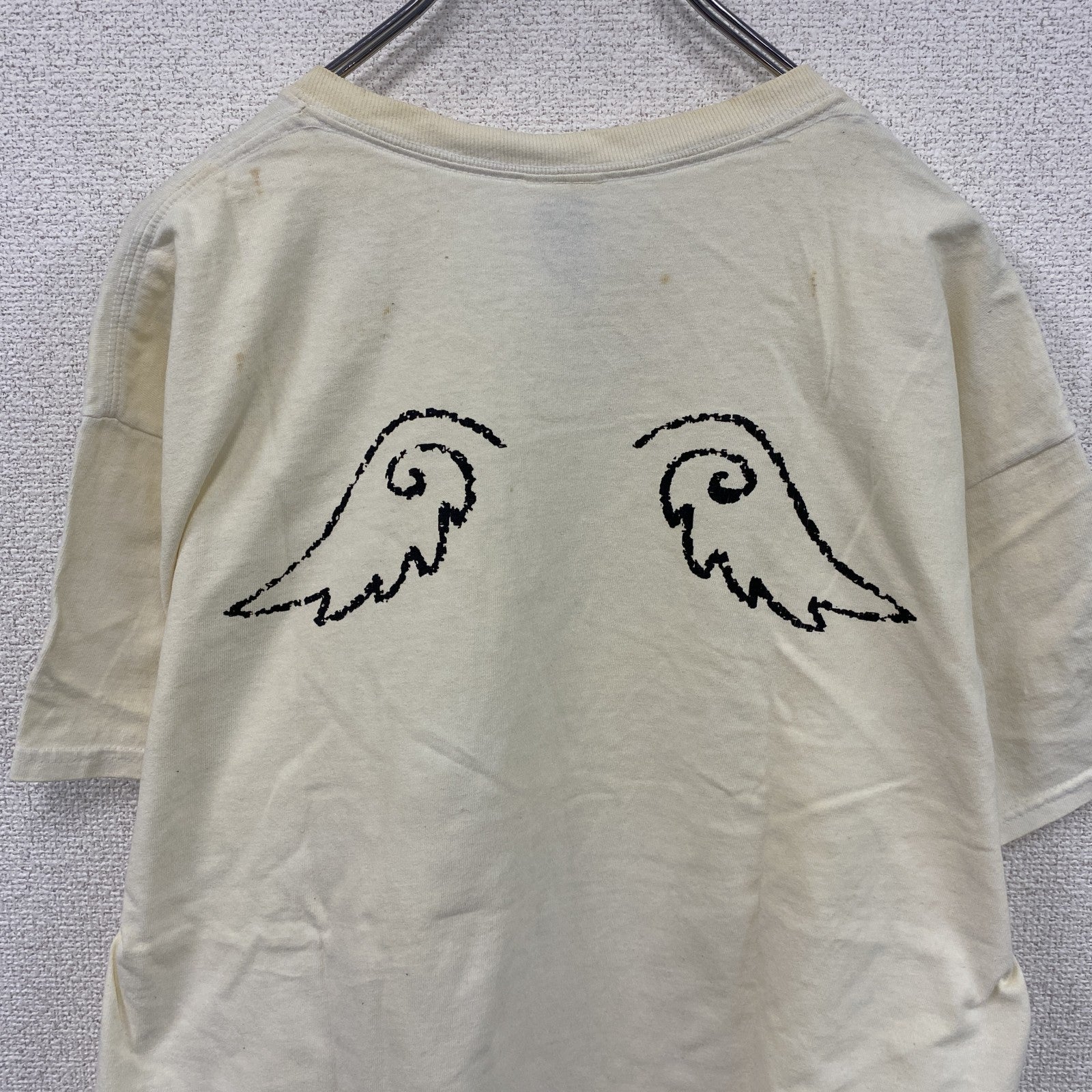 GILDAN　ギルダン　半袖プリントTシャツ　漢字T　文字T　ゴキゲンファクトリー　白　ホワイト　Lサイズ　古着