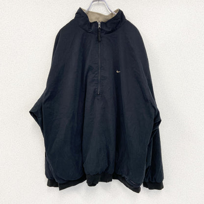 NIKE GOLF　ナイキゴルフ　ハーフジップリバーシブルブルゾン　黒　ブラック　ベージュ　2XLサイズ