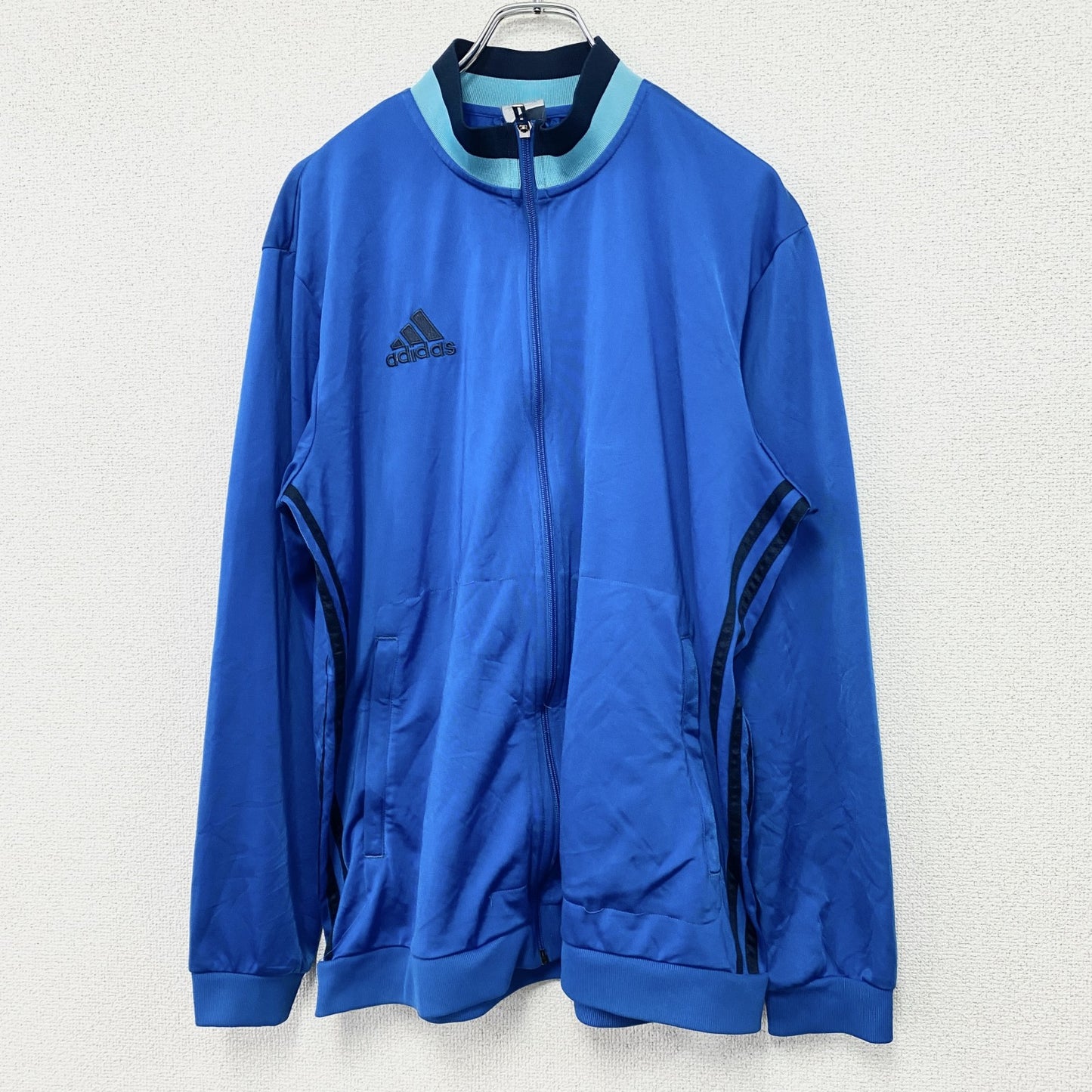 adidas　アディダス　トラックジャケット/ジャージ　青　ブルー　Lサイズ