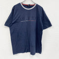 00s　TOMMY HILFIGER　トミーヒルフィガー　半袖プリントTシャツ　紺　ネイビー　Lサイズ　古着