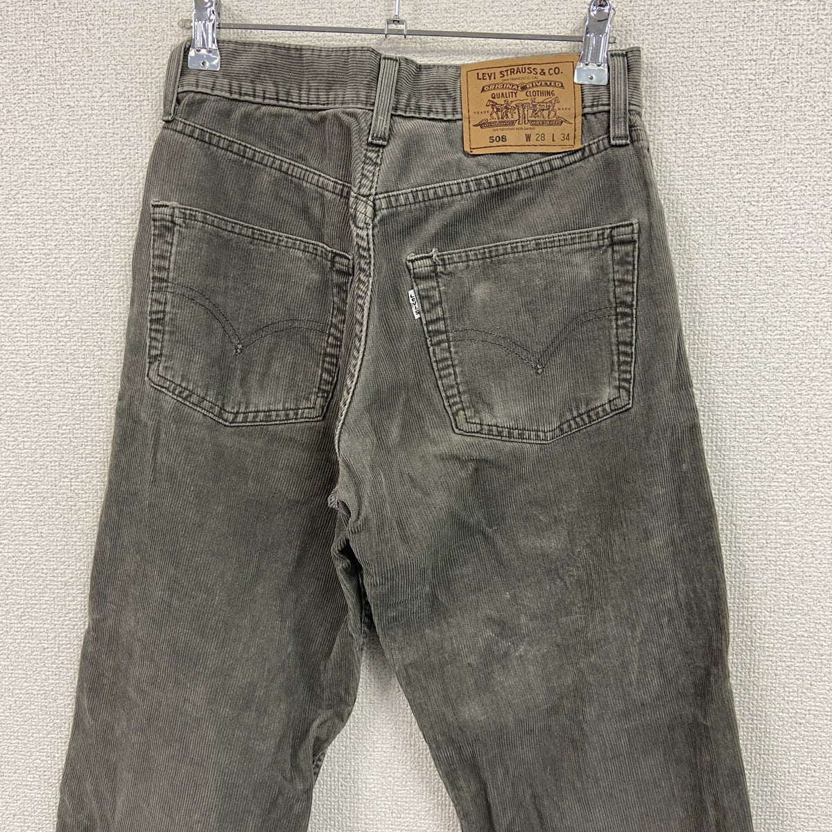 Levi's 　リーバイス　コーデュロイパンツ　ジップフライ　灰色　グレー　W28サイズ　古着