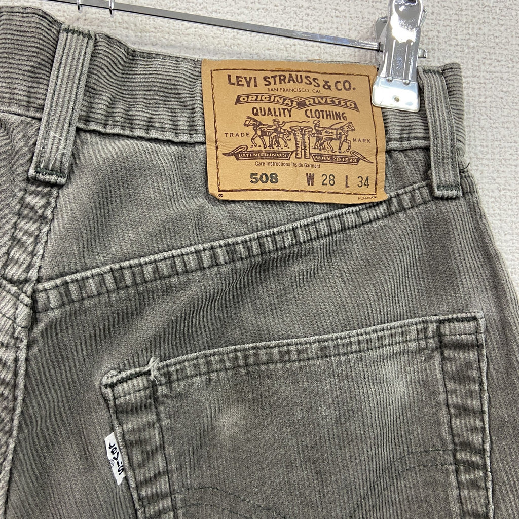 Levi's 　リーバイス　コーデュロイパンツ　ジップフライ　灰色　グレー　W28サイズ　古着