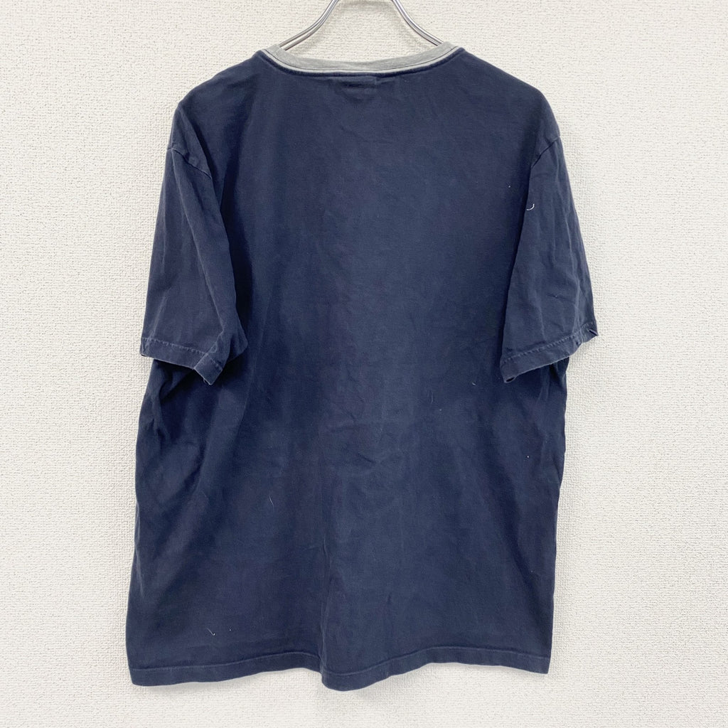 00s　TOMMY HILFIGER　トミーヒルフィガー　半袖プリントTシャツ　紺　ネイビー　Lサイズ　古着