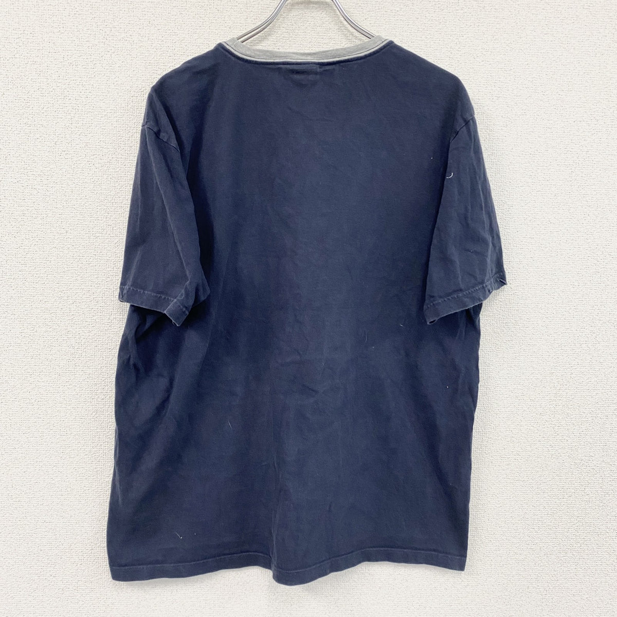 00s　TOMMY HILFIGER　トミーヒルフィガー　半袖プリントTシャツ　紺　ネイビー　Lサイズ　古着