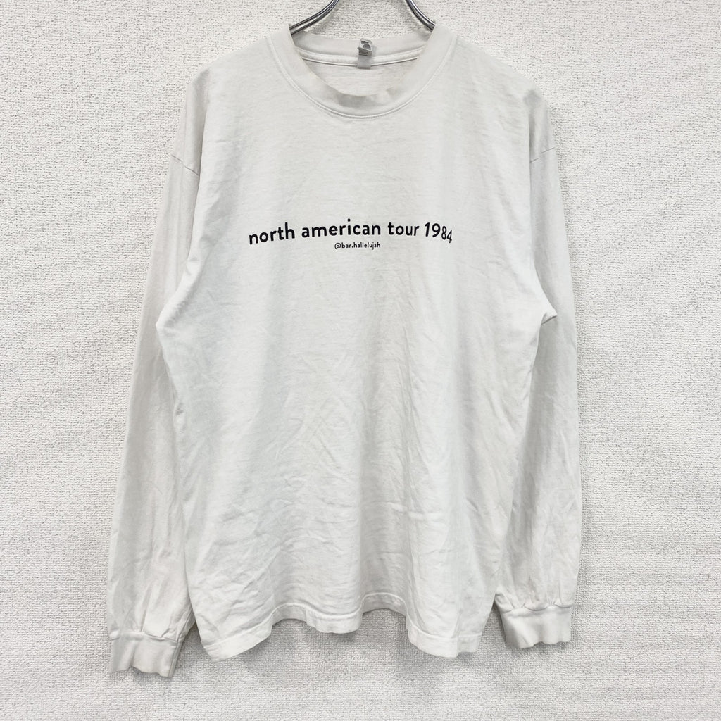 ロサンゼルスアパレル　長袖Tシャツ/ロンT　白　ホワイト　Lサイズ　古着