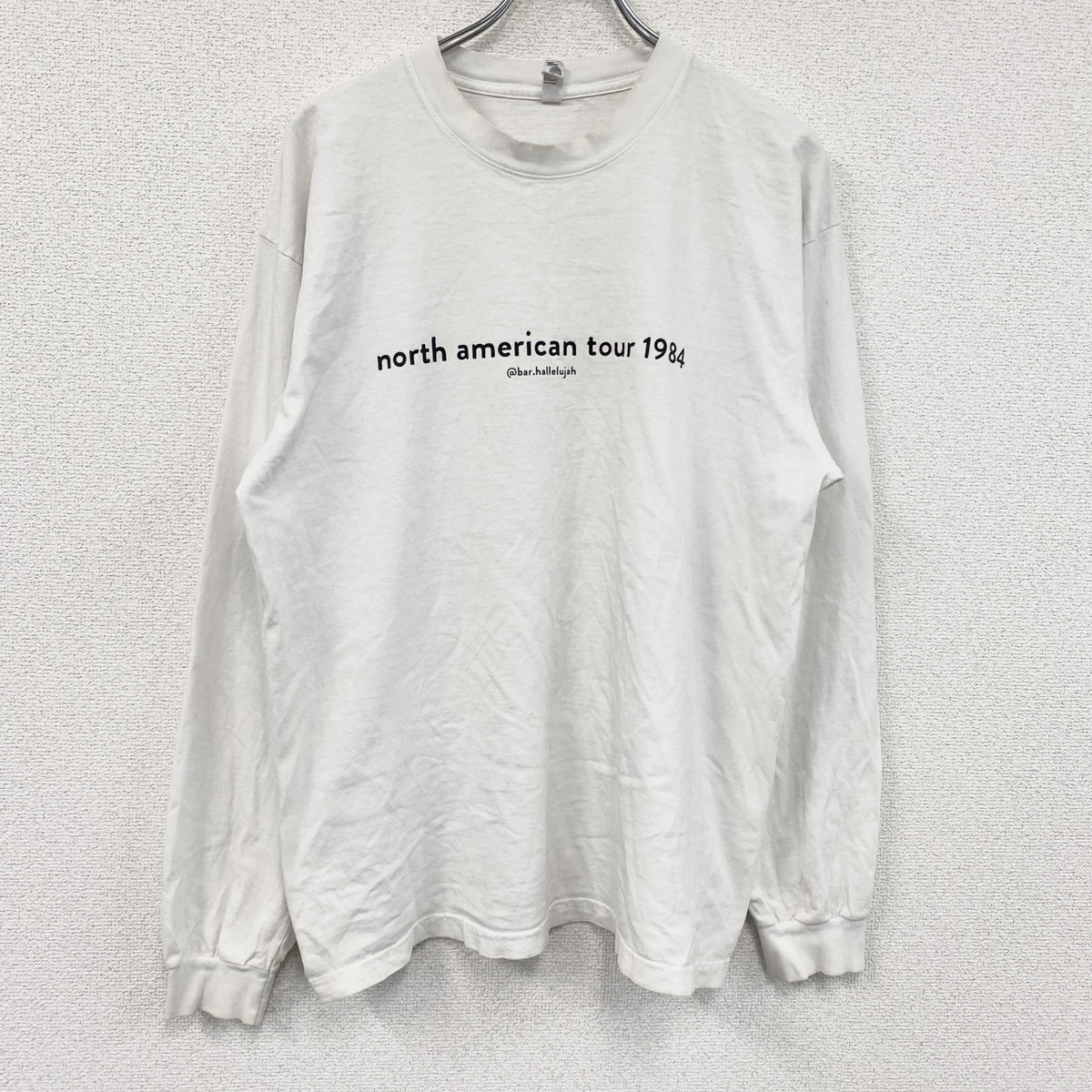 ロサンゼルスアパレル　長袖Tシャツ/ロンT　白　ホワイト　Lサイズ　古着