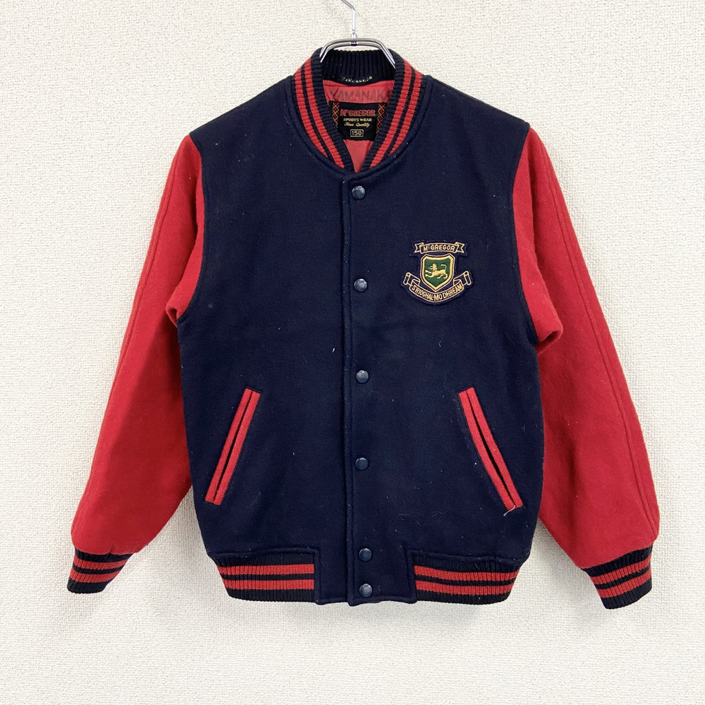 McGREGOR　スタジャン/スタジアムジャケット　紺　ネイビー　150サイズ　古着