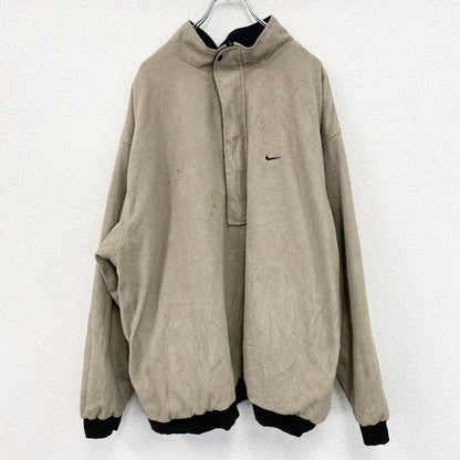 NIKE GOLF　ナイキゴルフ　ハーフジップリバーシブルブルゾン　黒　ブラック　ベージュ　2XLサイズ