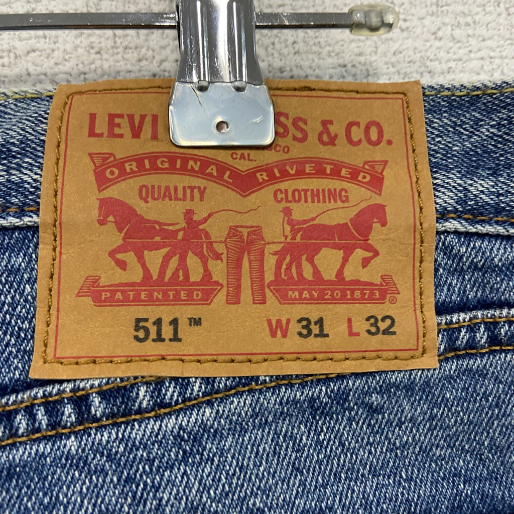 Levi’s　リーバイス　511　デニムパンツ/ジーンズ　ジップフライ　縦落ち　インディゴ　W31サイズ　古着