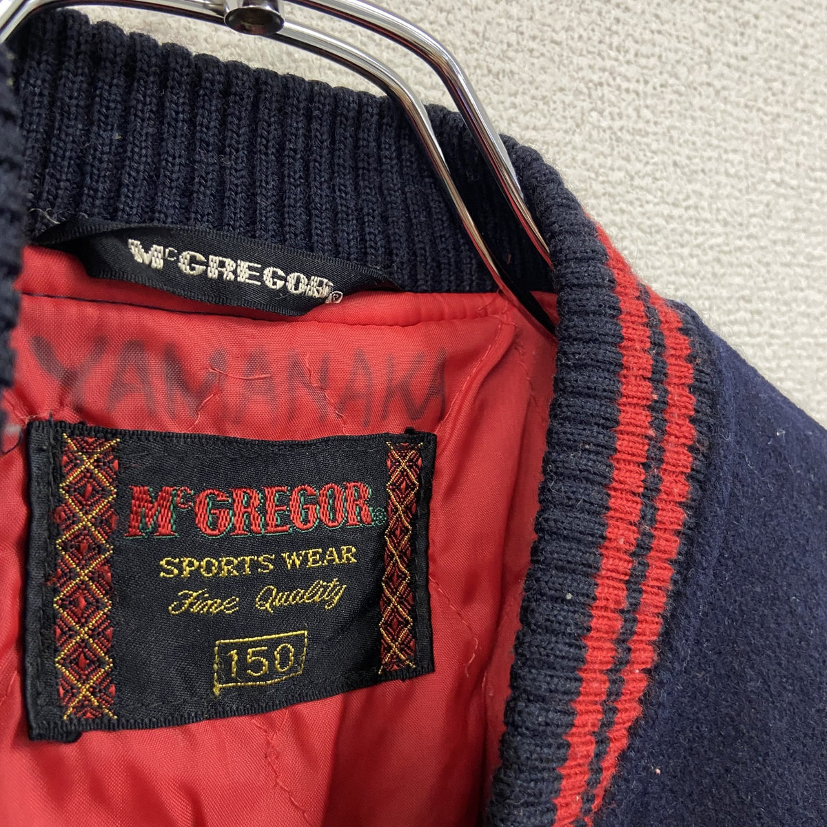 McGREGOR　スタジャン/スタジアムジャケット　紺　ネイビー　150サイズ　古着