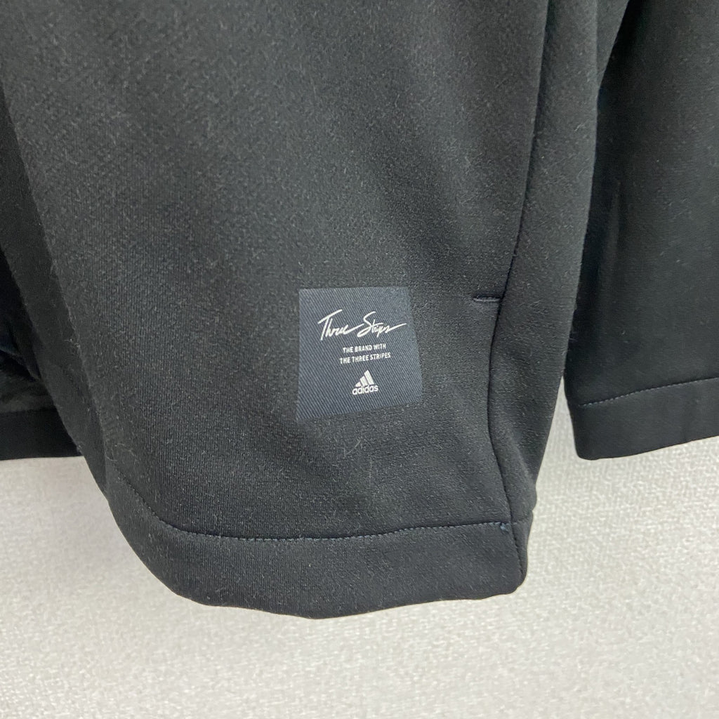 adidas　アディダス　AEROREADY　エアロレディ　ハーフジップスウェットパーカー/フーディー　黒　ブラック　Ｍサイズ　古着