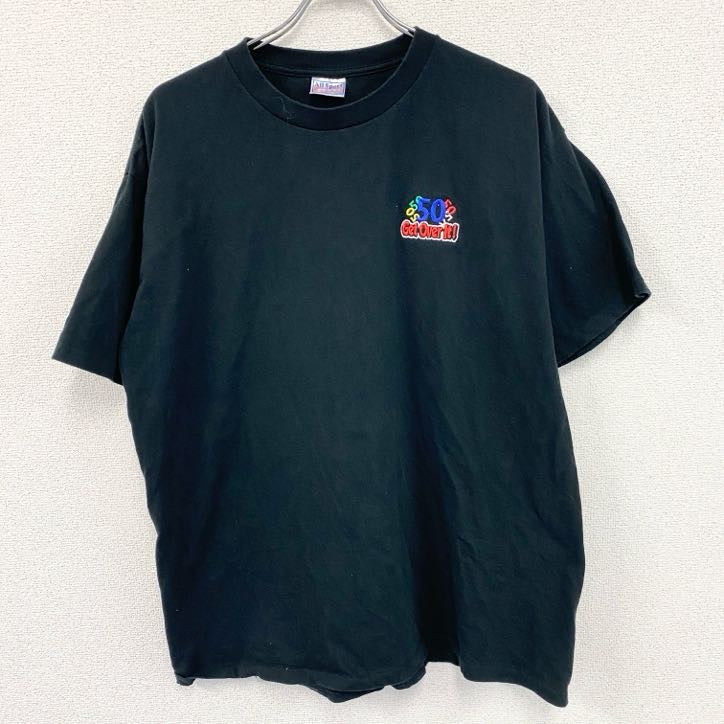 All Sport　オールスポート　半袖プリントTシャツ　シングルステッチ　USA製　ブラック　XL（48）サイズ　古着
