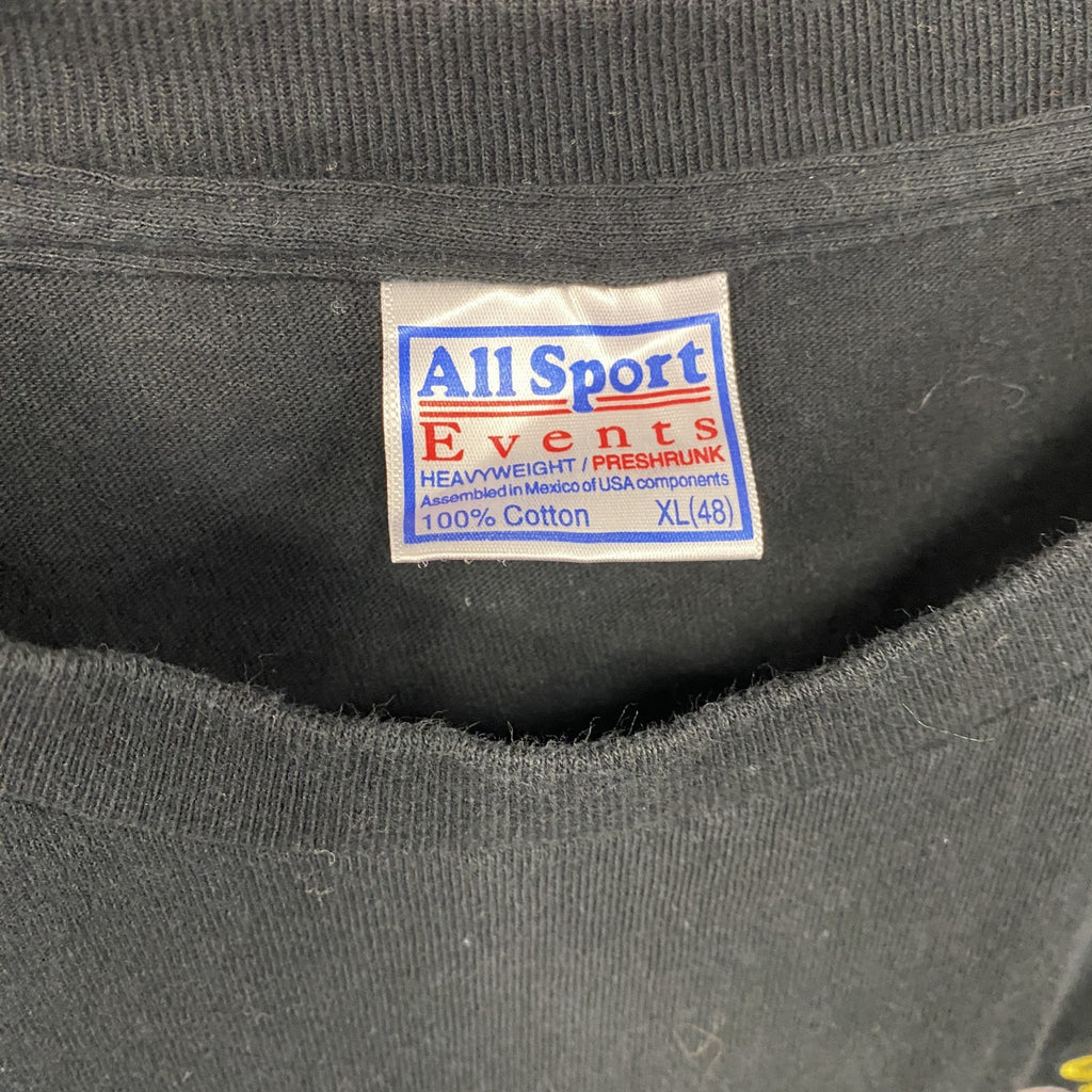 All Sport　オールスポート　半袖プリントTシャツ　シングルステッチ　USA製　ブラック　XL（48）サイズ　古着