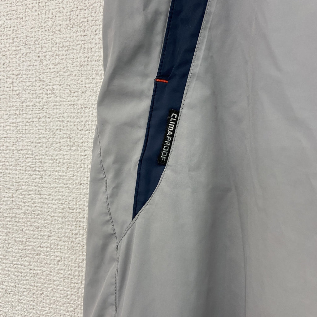 adidas　アディダス　CLIMAPROOF　クライマプルーフ　トラックパンツ　刺繍ロゴ　グレー　灰色　Lサイズ　古着