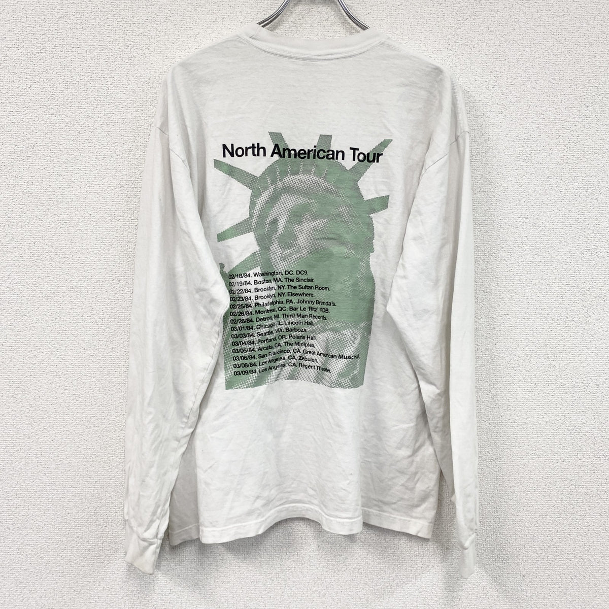 ロサンゼルスアパレル　長袖Tシャツ/ロンT　白　ホワイト　Lサイズ　古着