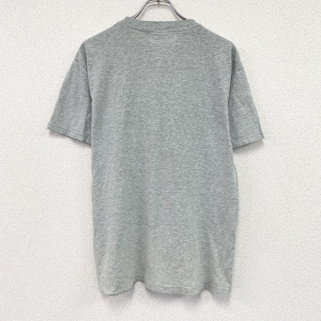 ANGEL BIOtEK　半袖プリントTシャツ　グレー　Lサイズ カットソー メンズ コットン 古着