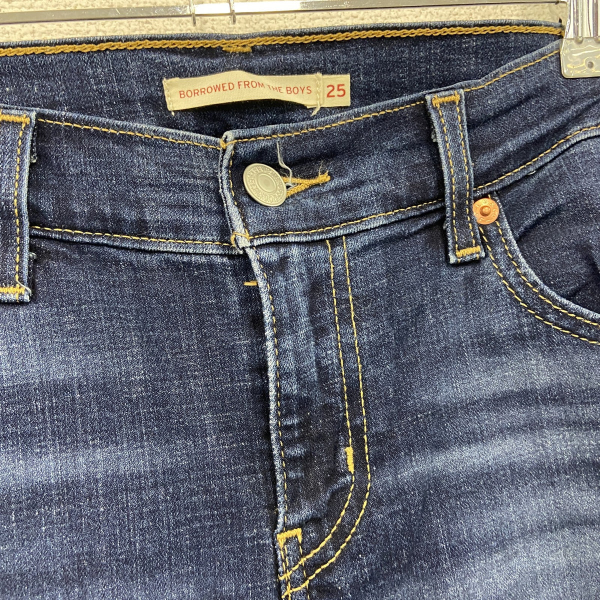 Levi’s　リーバイス　デニムパンツ/ジーンズ　ジップフライ　縦落ち　インディゴ　W25サイズ レディース コットン 古着