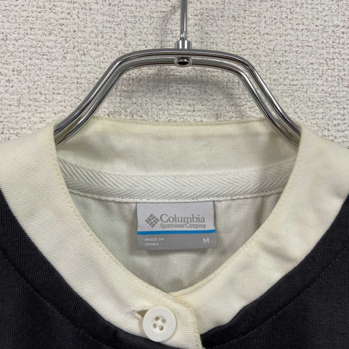 Columbia コロンビア　半袖ワンピース/スタンドカラーワンピース　黒　ブラック　Mサイズ　古着
