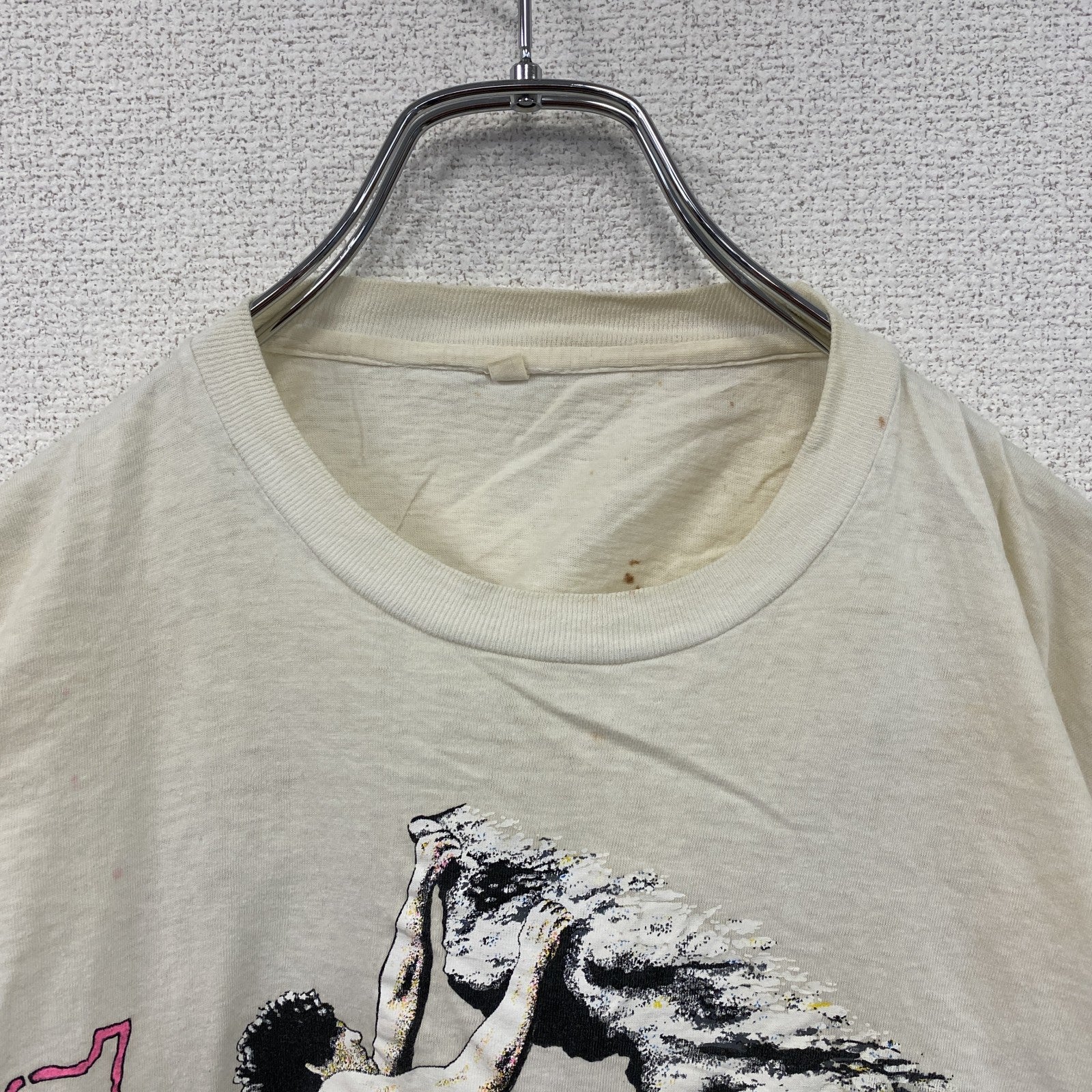 ～90s　半袖プリントTシャツ　クライミング　シングルT　ヴィンテージ　白　ホワイト　Lサイズ　古着