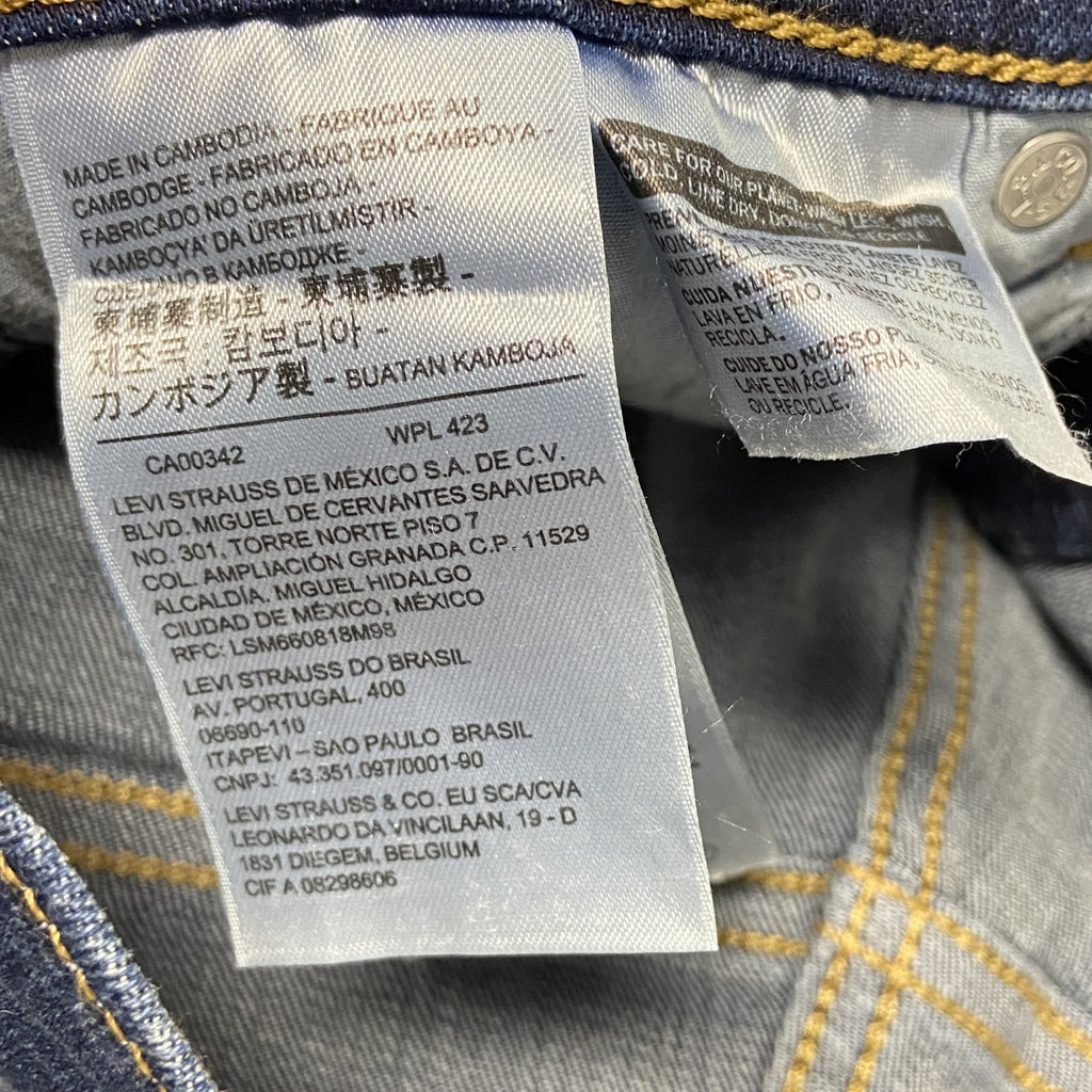Levi’s　リーバイス　デニムパンツ/ジーンズ　ジップフライ　縦落ち　インディゴ　W25サイズ レディース コットン 古着