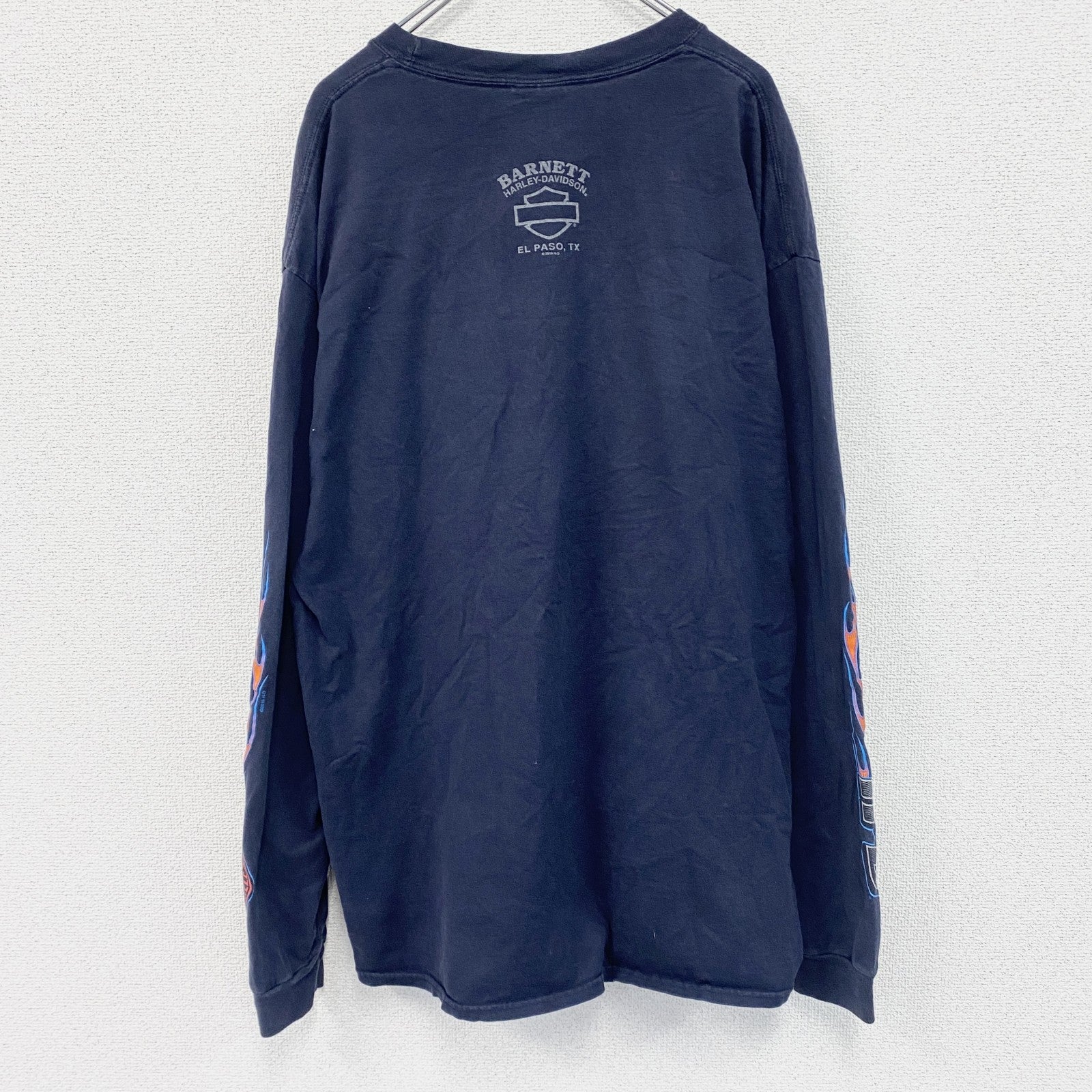 HARLEY DAVIDSON ハーレーダビッドソン スウェット ネイビー 紺 Harley-Davidson ハーレーダビッドソン スウェット ボロ