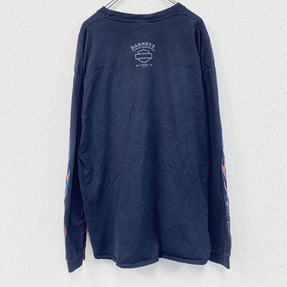 HARLEY DAVIDSON　ハーレーダビッドソン　長袖プリントTシャツ　紺　ネイビー　2XLサイズ