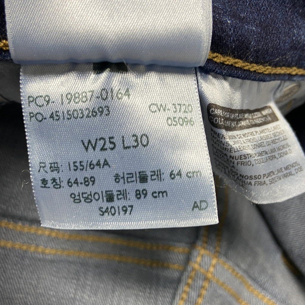 Levi’s　リーバイス　デニムパンツ/ジーンズ　ジップフライ　縦落ち　インディゴ　W25サイズ レディース コットン 古着