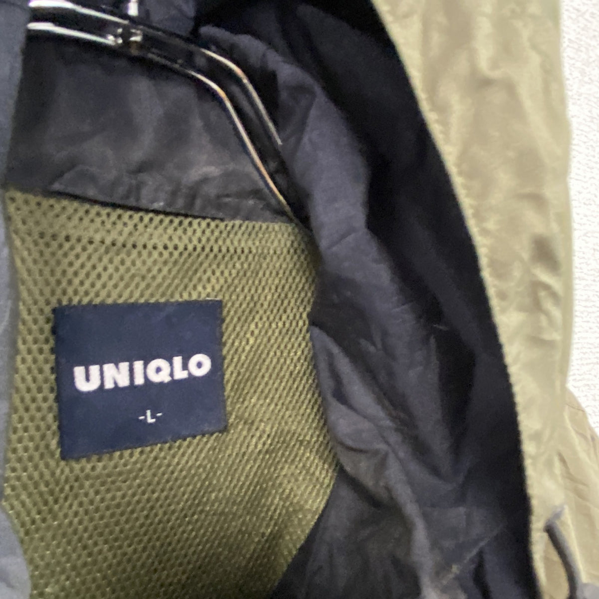 OLD UNIQLO　オールドユニクロ　アノラックパーカー　カーキ　Lサイズ　古着