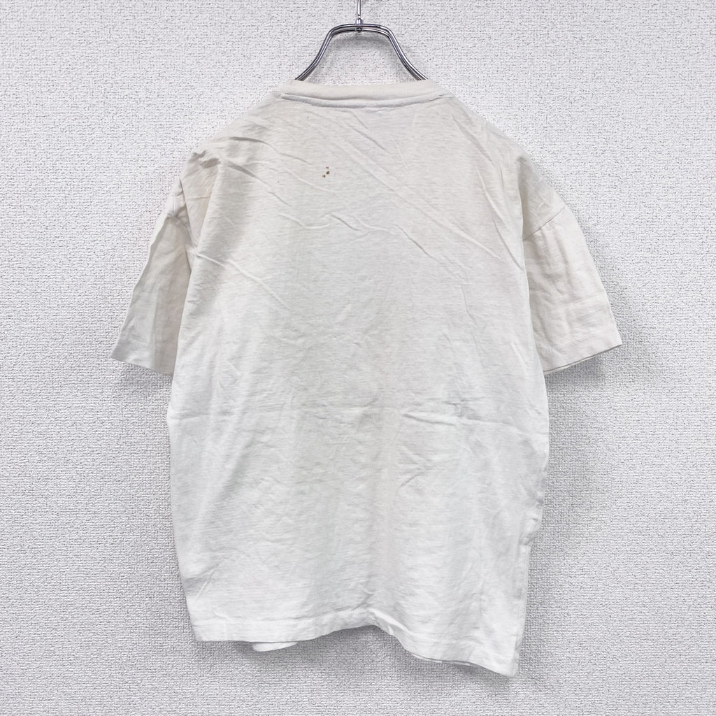 ～90s　半袖プリントTシャツ　クライミング　シングルT　ヴィンテージ　白　ホワイト　Lサイズ　古着