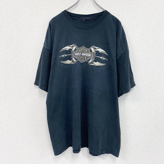 HARLEY DAVIDSON　ハーレーダビッドソン　半袖プリントTシャツ　黒　ブラック