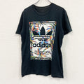 adidas　アディダス　半袖プリントTシャツ　黒　ブラック　11/15サイズ 　古着