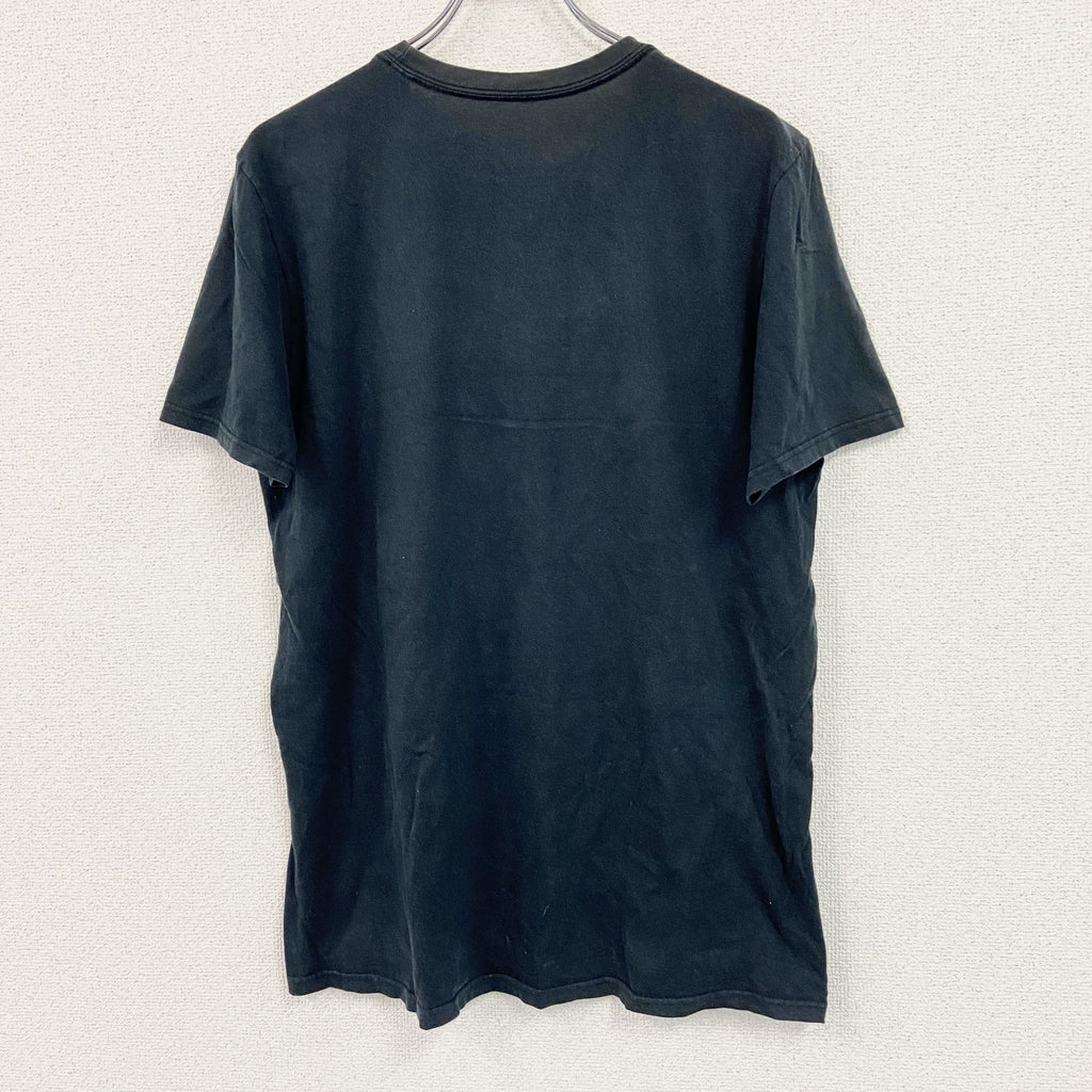 adidas　アディダス　半袖プリントTシャツ　黒　ブラック　11/15サイズ 　古着