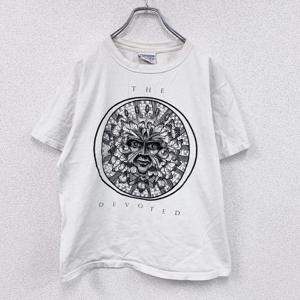 HOMEMADE BY THE DEVOTED　半袖プリントTシャツ　DEVOTED　白　ホワイト　Mサイズ　　古着
