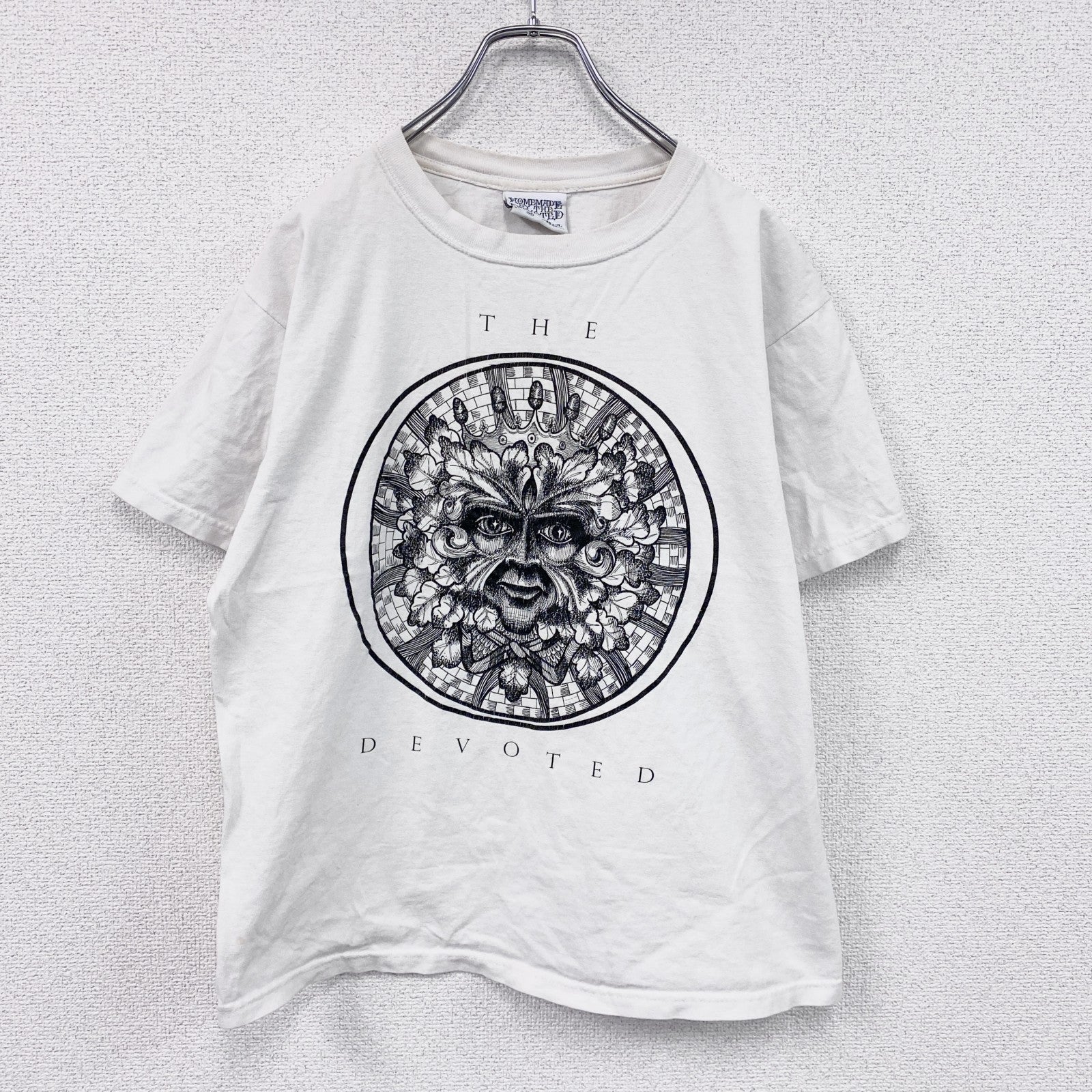 HOMEMADE BY THE DEVOTED　半袖プリントTシャツ　DEVOTED　白　ホワイト　Mサイズ　　古着