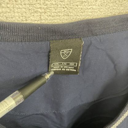 NIKE　ナイキ　ナイロンジャケット　プルオーバー　無地　刺繡ロゴ　紺　ネイビー　2XLサイズ