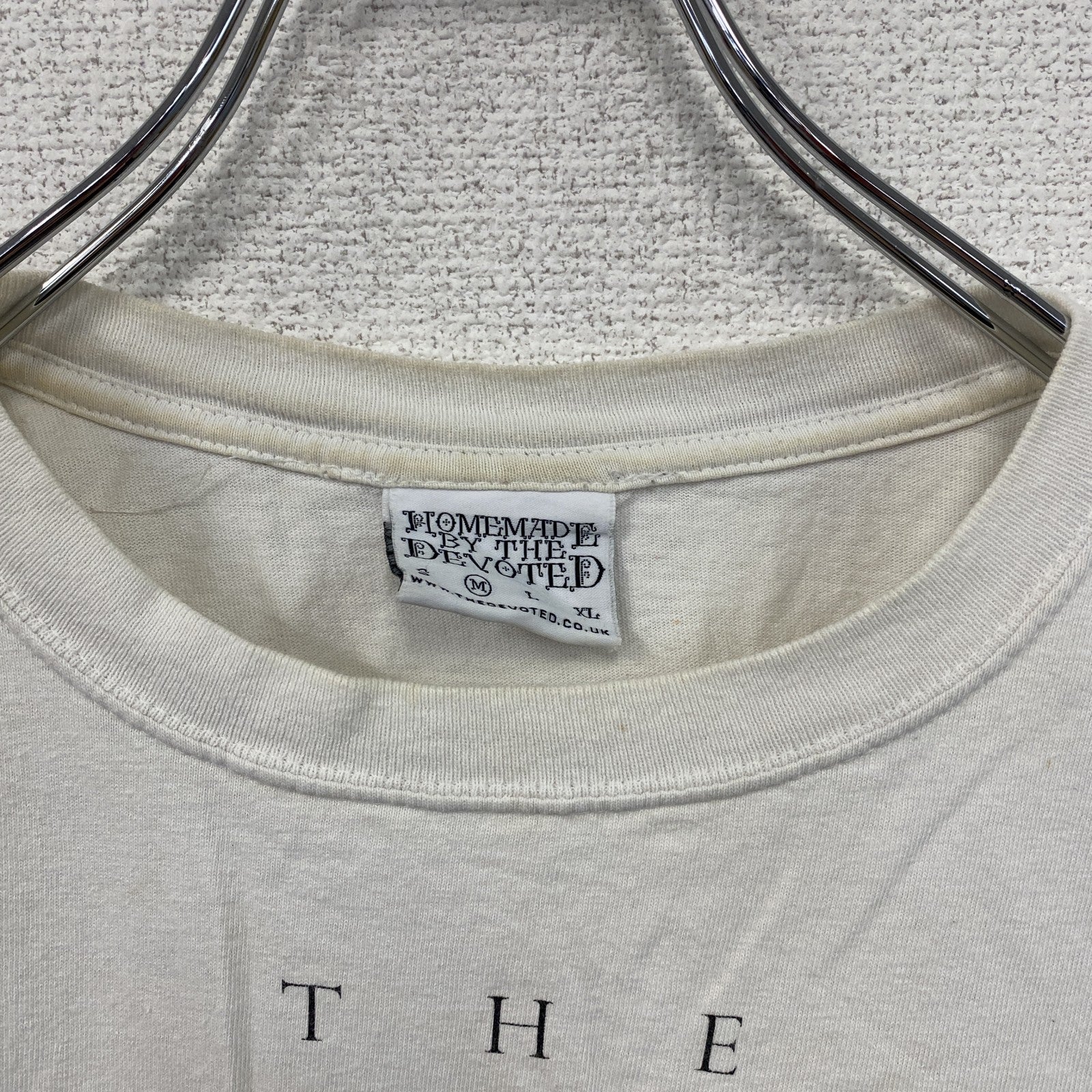HOMEMADE BY THE DEVOTED　半袖プリントTシャツ　DEVOTED　白　ホワイト　Mサイズ　　古着