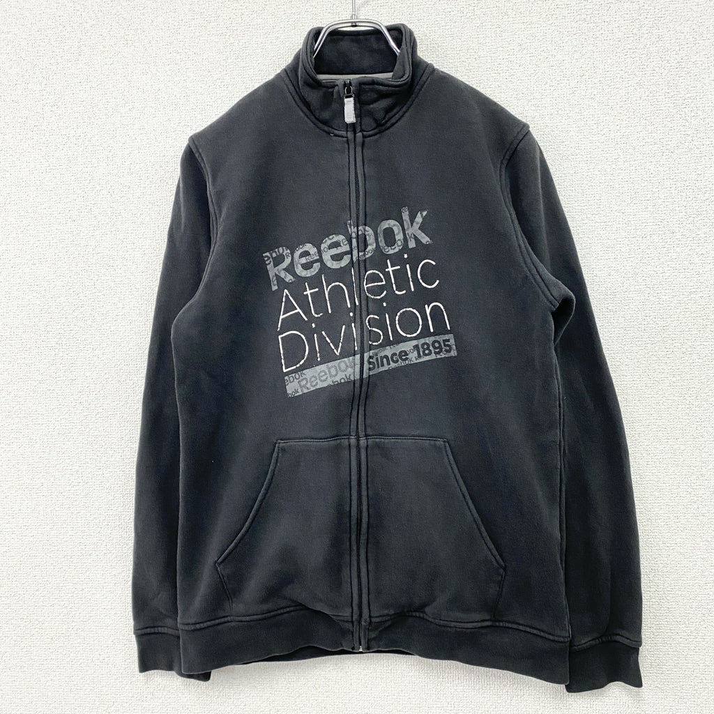 Reebok　リーボック　フルジップスウェットジャケット　黒　ブラック　Lサイズ　古着