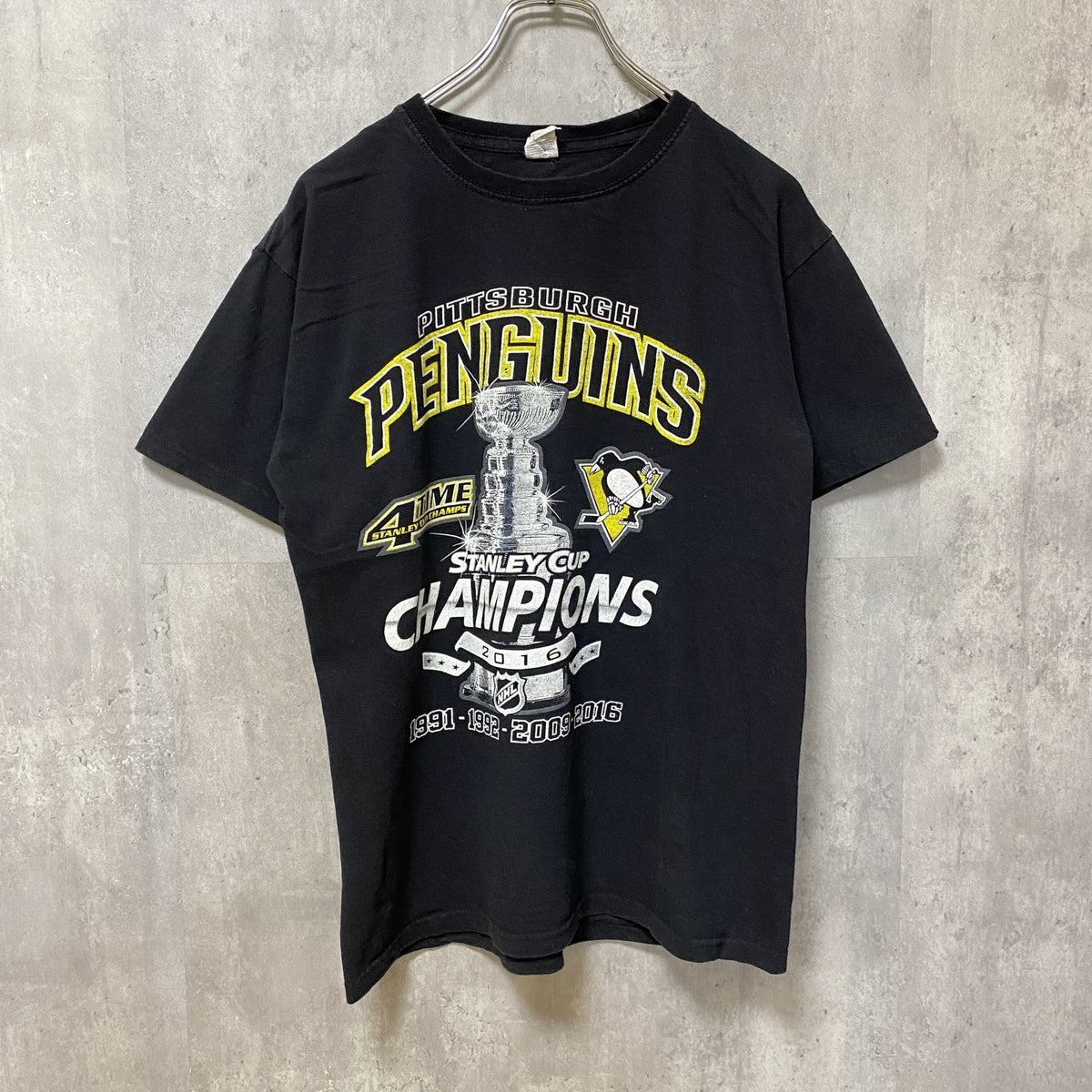 Keya USA　PITTSBURGH PENGUINS　半袖プリントTシャツ　アイスホッケー　レトロ　Mサイズ　古着