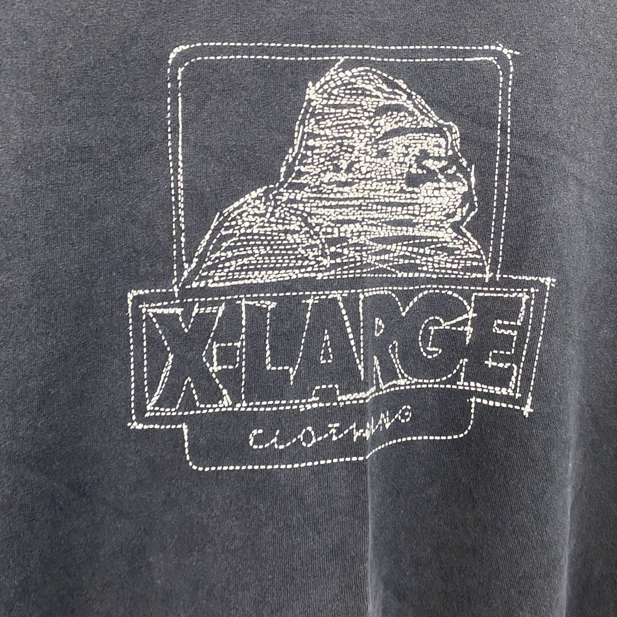 00s　X-LARGE　エクストララージ　半袖プリントTシャツ　黒　ブラック　Lサイズ　古着