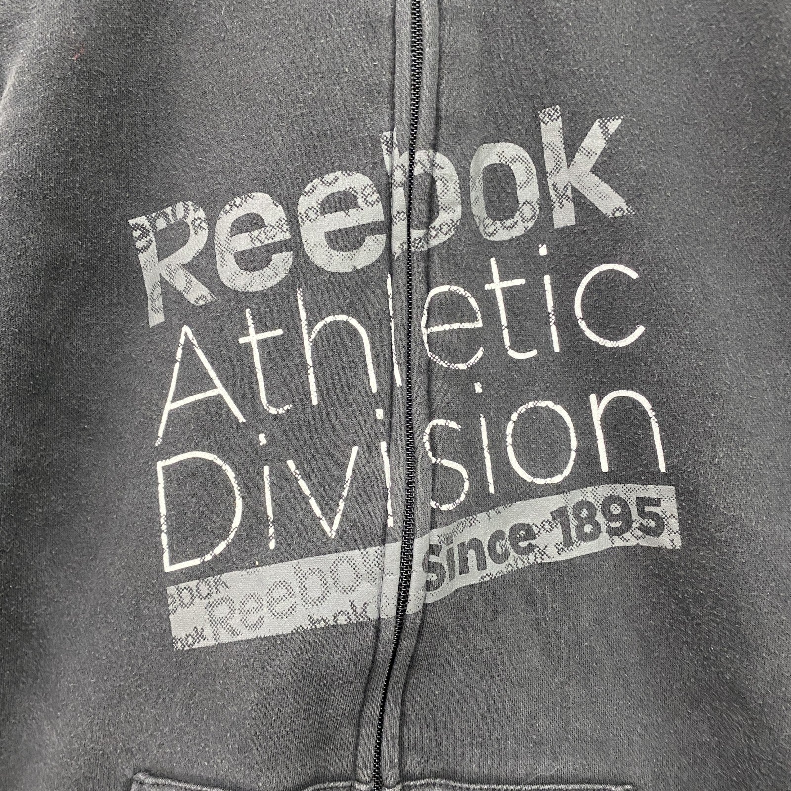 Reebok　リーボック　フルジップスウェットジャケット　黒　ブラック　Lサイズ　古着