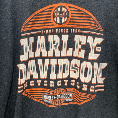 HARLEY DAVIDSON　ハーレーダビッドソン　半袖プリントTシャツ　黒　ブラック　XLサイズ