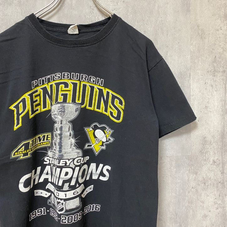 Keya USA　PITTSBURGH PENGUINS　半袖プリントTシャツ　アイスホッケー　レトロ　Mサイズ　古着