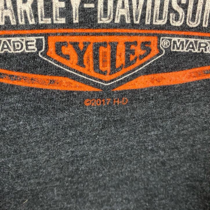 HARLEY DAVIDSON　ハーレーダビッドソン　半袖プリントTシャツ　黒　ブラック　XLサイズ