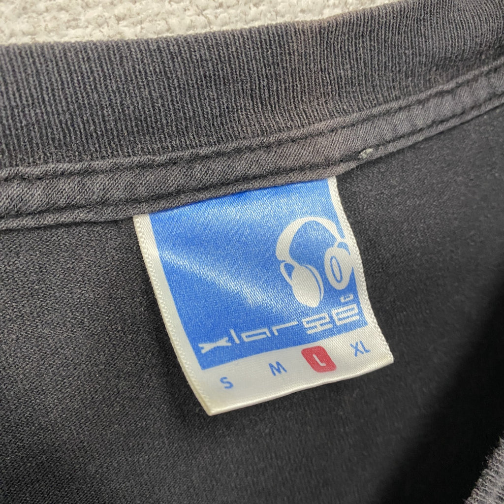00s　X-LARGE　エクストララージ　半袖プリントTシャツ　黒　ブラック　Lサイズ　古着